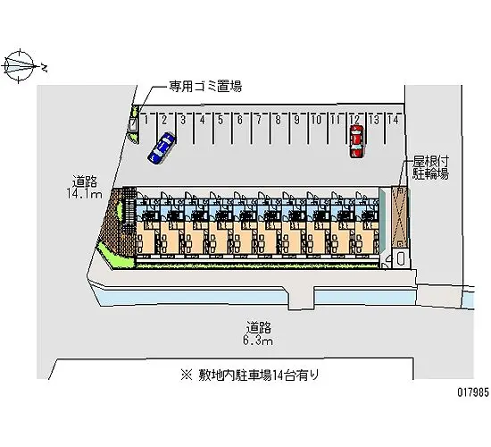 ★手数料０円★福山市東手城町　月極駐車場（LP）